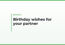Birthday wishes for your partner in your own words — a short morning message, the card, and a few words out loud